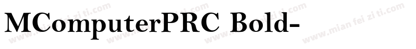 MComputerPRC Bold字体转换